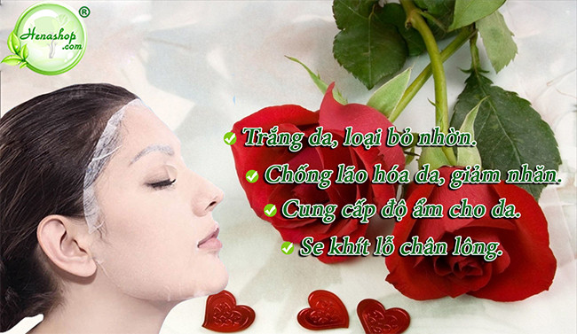 Mặt nạ collagen hoa hồng Hena